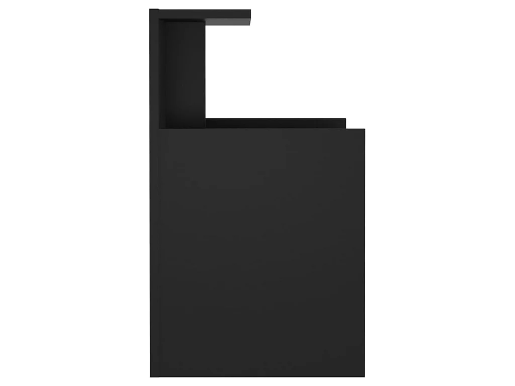 Mesa de cabeceira 40x35x60 cm derivados de madeira preto PT81913