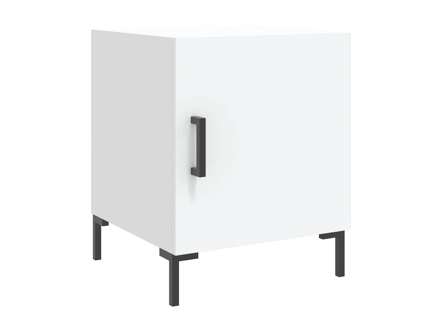 Table de chevet blanc 40x40x50 cm bois d'ingénierie QPD61879