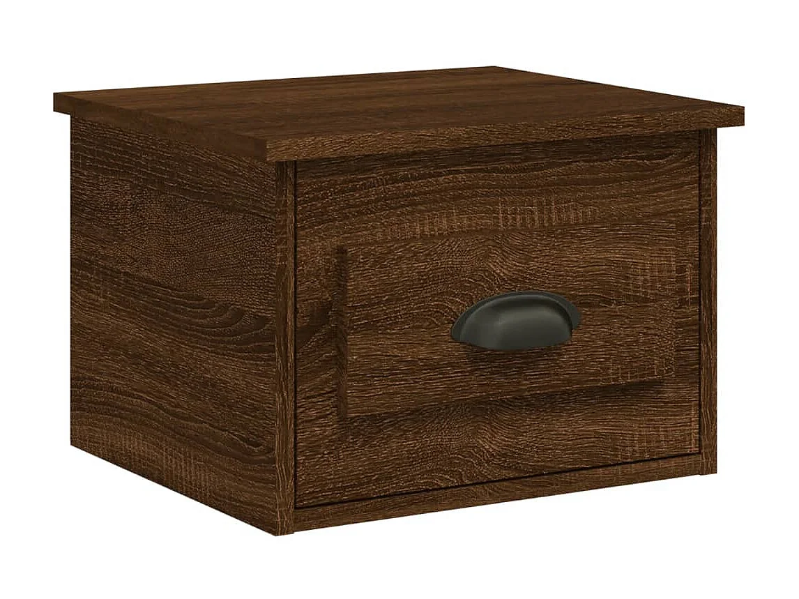 Table de chevet murale chêne marron 41,5x36x28 cm KEFWE16211