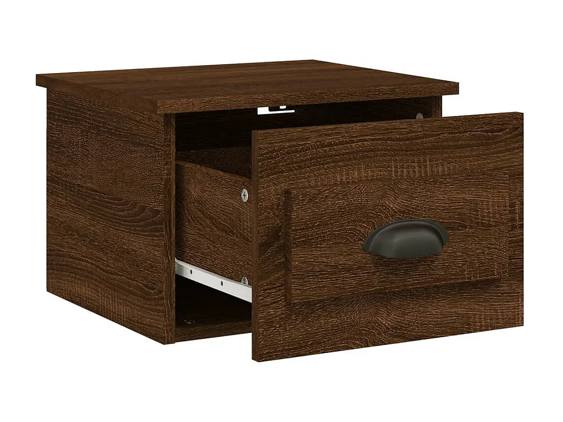 Table de chevet murale chêne marron 41,5x36x28 cm KEFWE16211