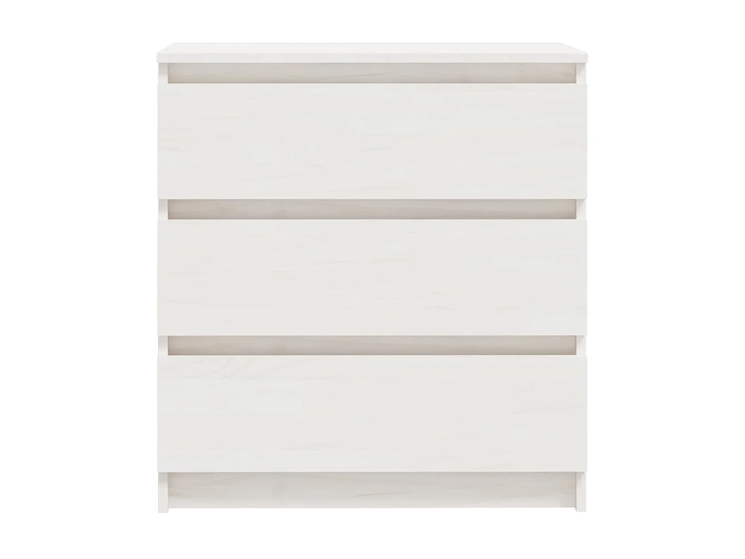 Table de chevet Blanc 60x36x64 cm Bois de pin massif KEFWE51001