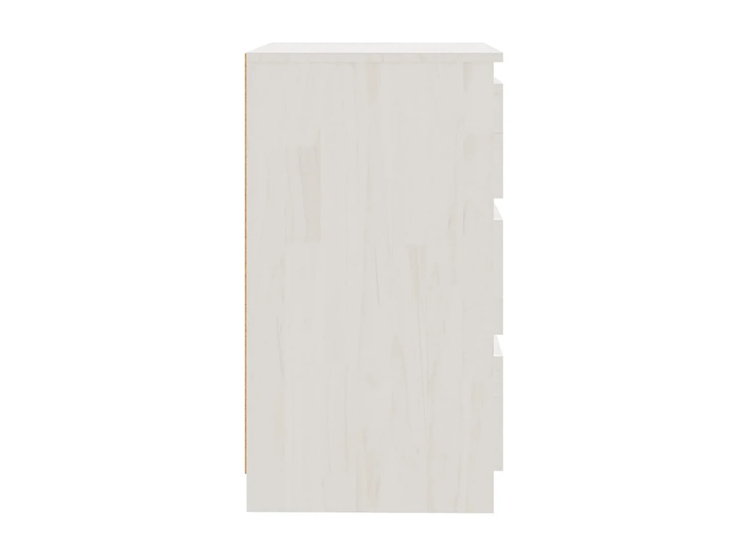 Table de chevet Blanc 60x36x64 cm Bois de pin massif KEFWE51001