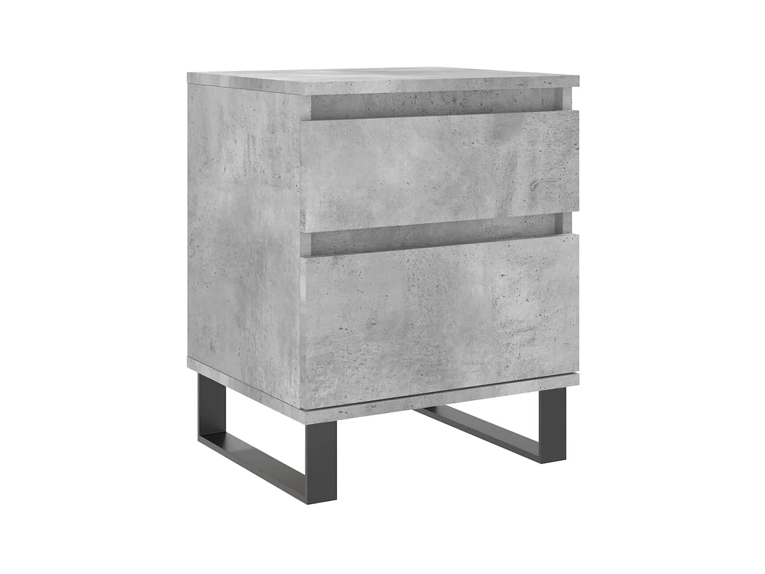 Table de chevet gris béton 40x35x50 cm bois d'ingénierie QPD58165