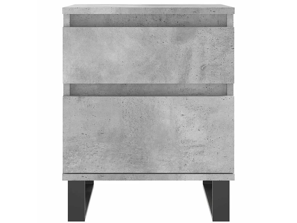 Table de chevet gris béton 40x35x50 cm bois d'ingénierie QPD58165