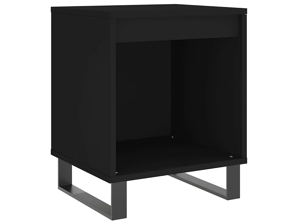 Nachtkastje 40x35x50 cm bewerkt hout zwart NL55053