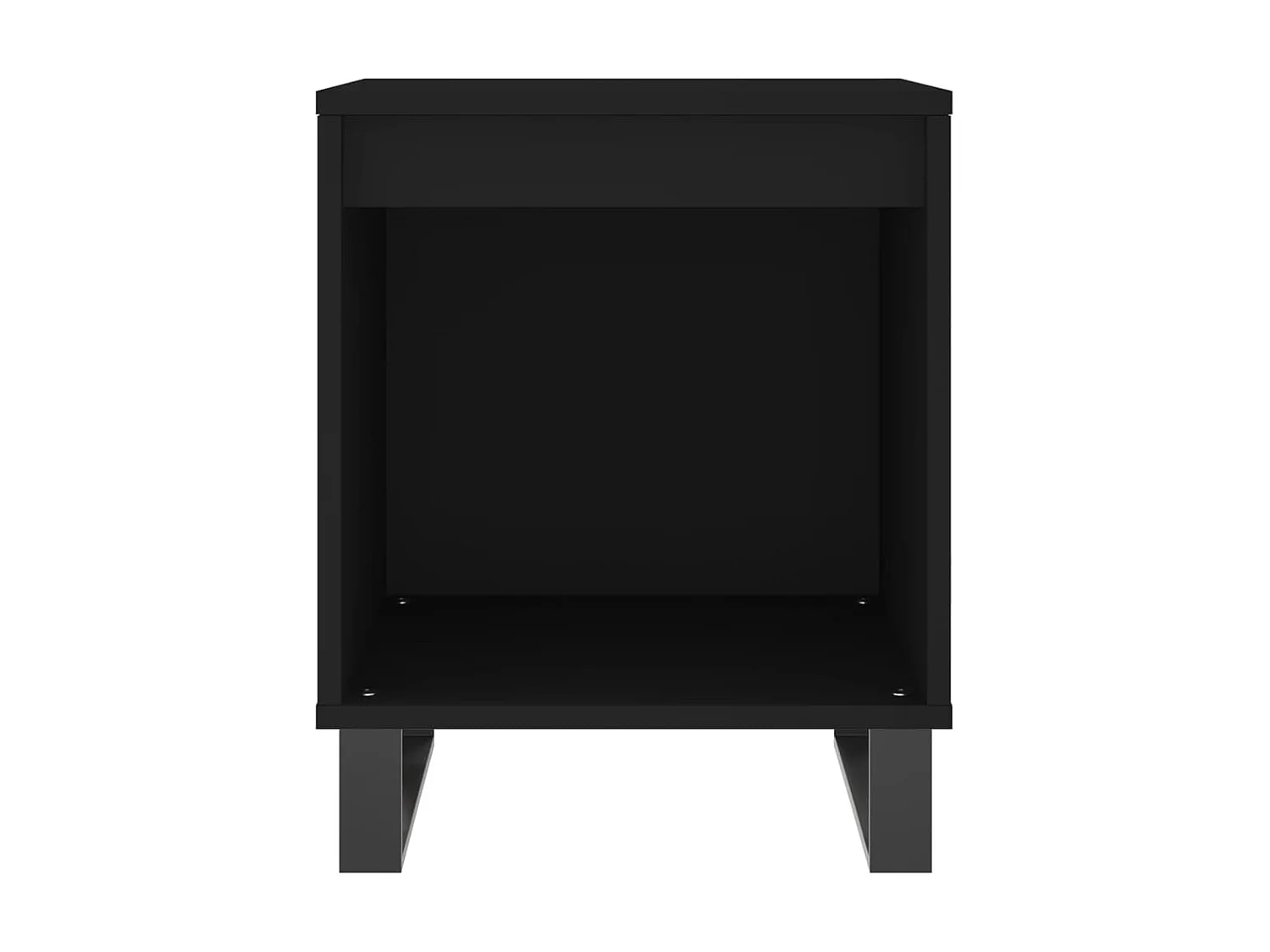 Nachtkastje 40x35x50 cm bewerkt hout zwart NL55053