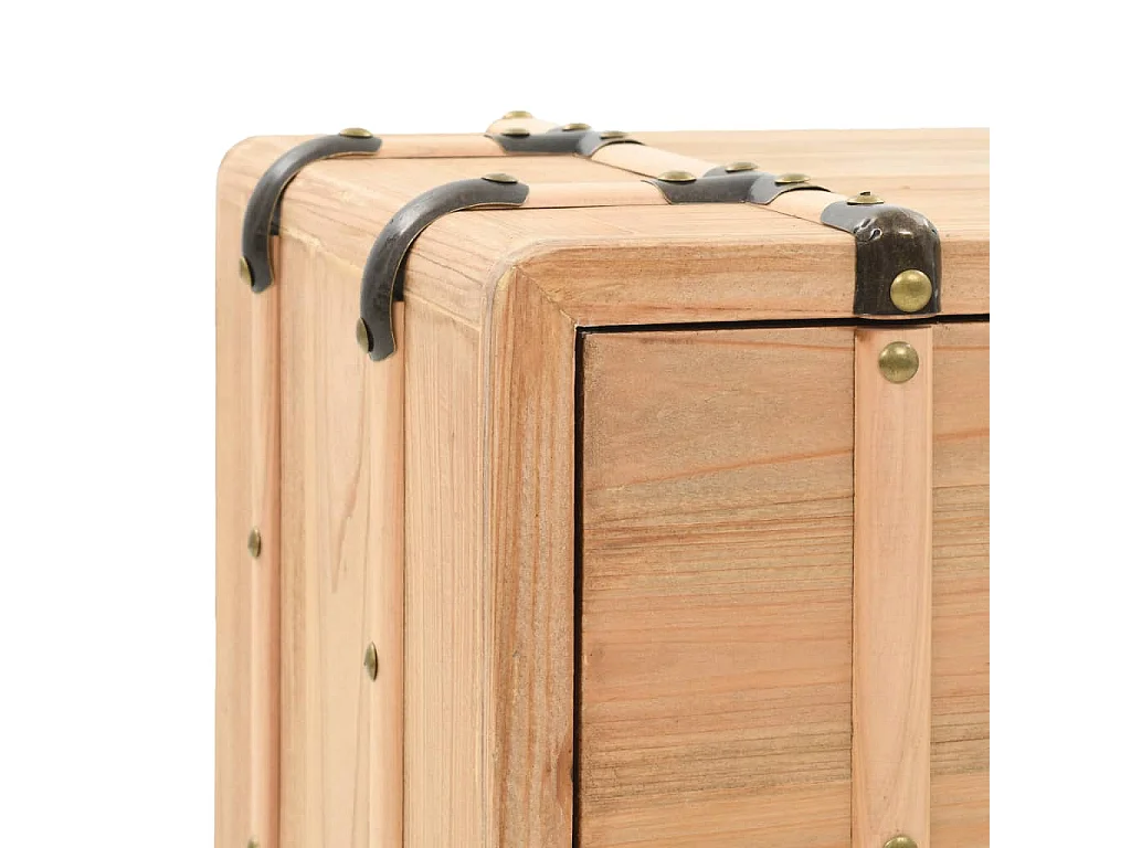 Mesita de noche madera maciza de abeto 50x35x57 cm ES65172