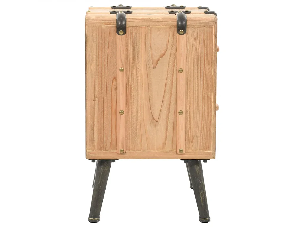 Mesita de noche madera maciza de abeto 50x35x57 cm ES65172