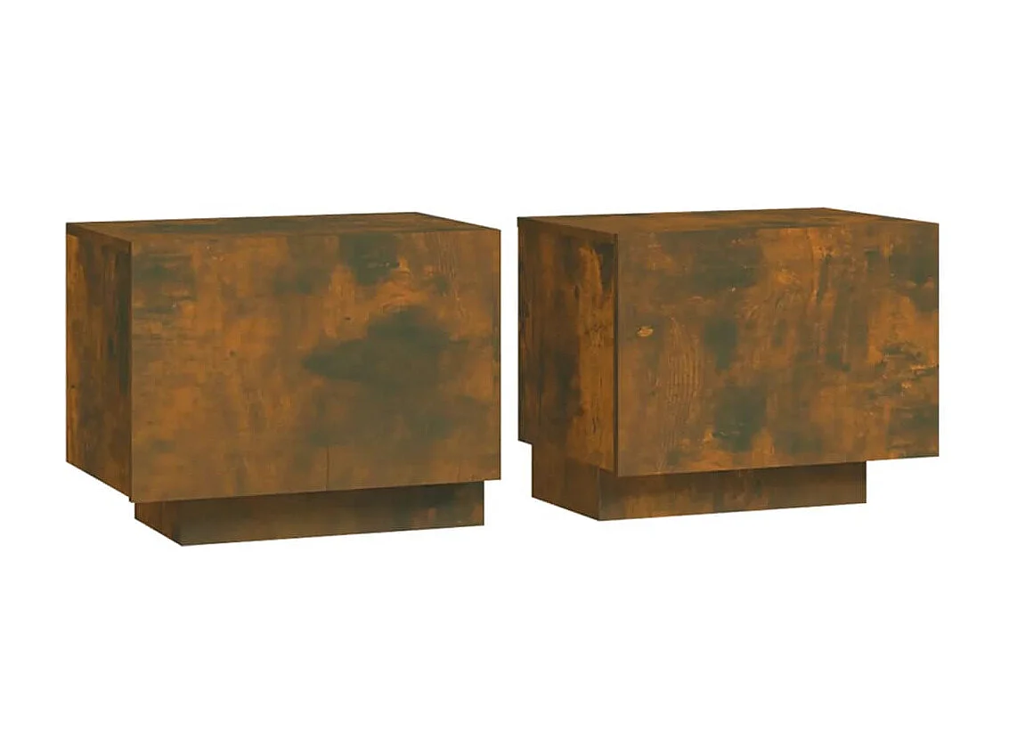 Table de chevet Chêne fumé 100x35x40 cm Bois d'ingénierie KEFWE52742