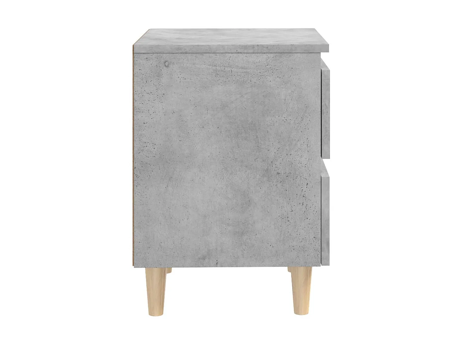 Table de chevet avec pieds en pin Gris béton 40x35x50 cm KEFWE77031