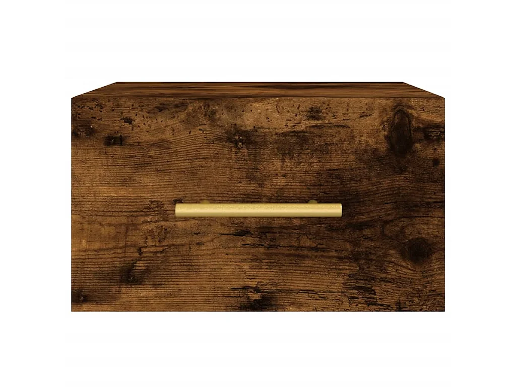 Table de chevet murale chêne fumé 35x35x20 cm QPD96290