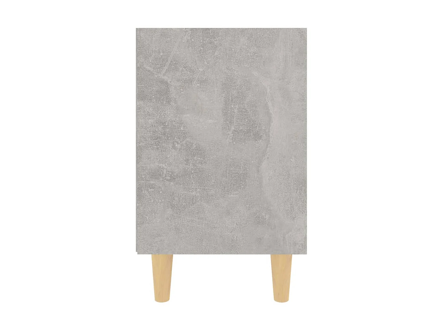 Table de chevet avec pieds en bois Gris béton 40x30x50 cm KEFWE41851