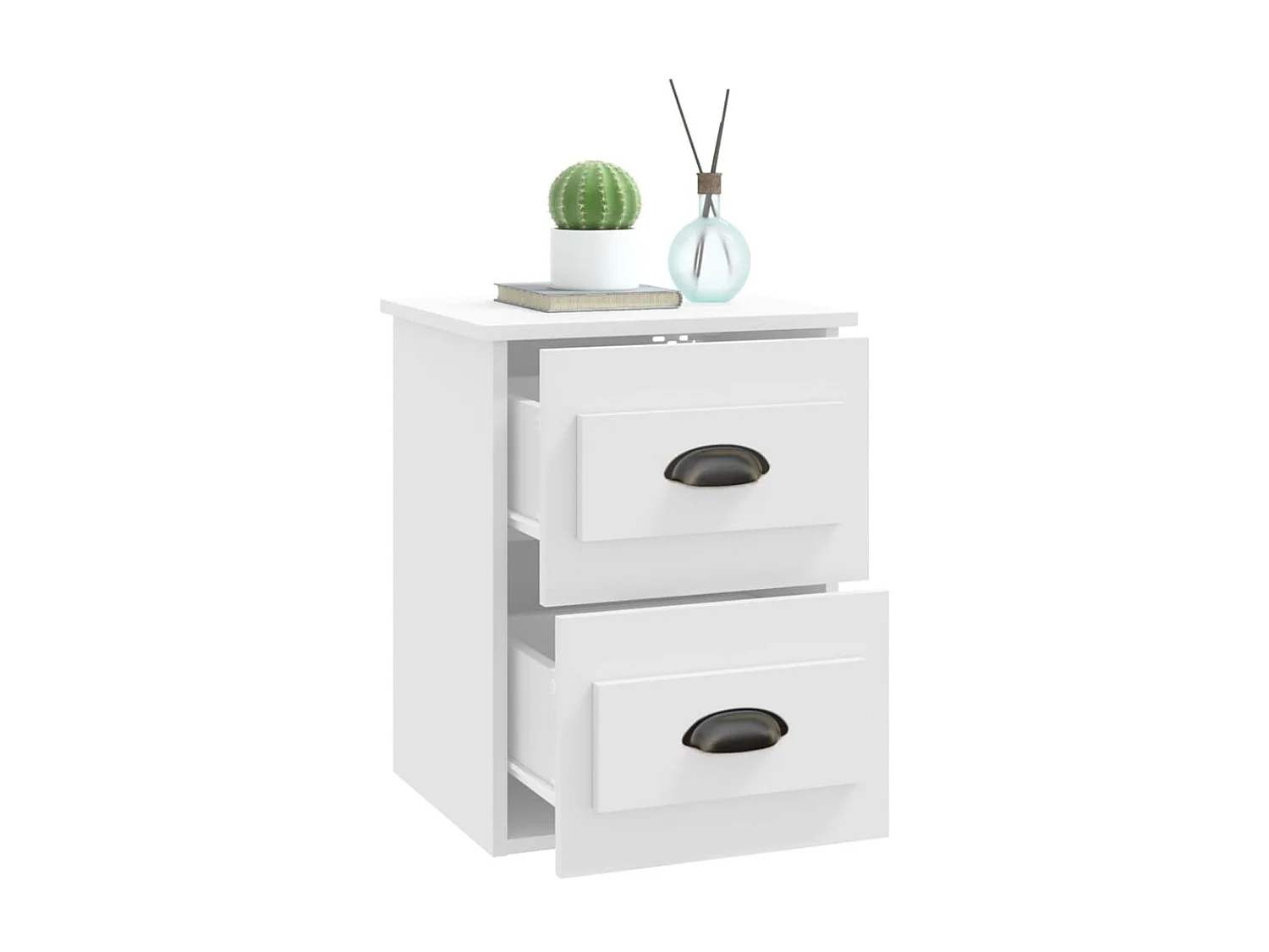 Table de chevet murale blanc 41,5x36x53 cm KEFWE67018