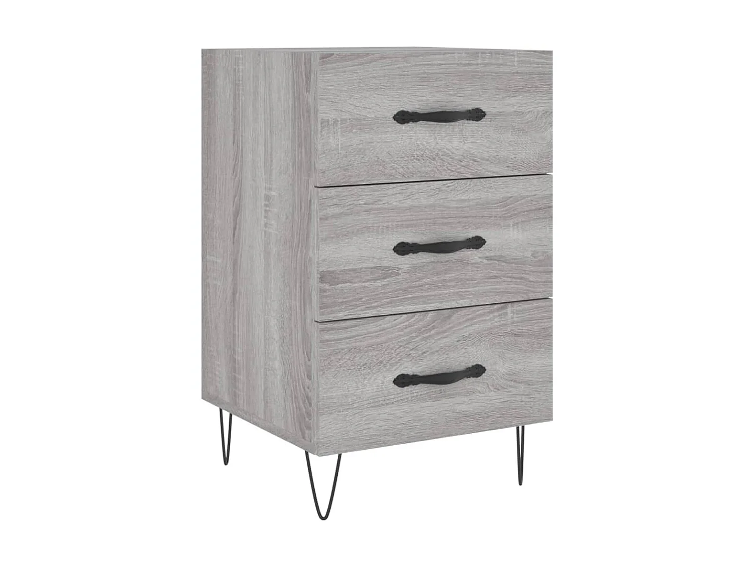 Table de chevet sonoma gris 40x40x66 cm bois d'ingénierie QPD72455