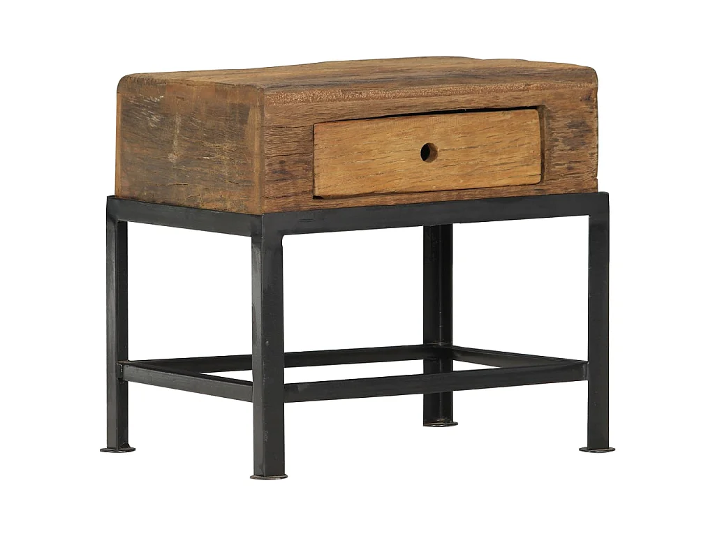 Table de chevet 40 x 35 x 40 cm bois de récupération massif KEFWE71551