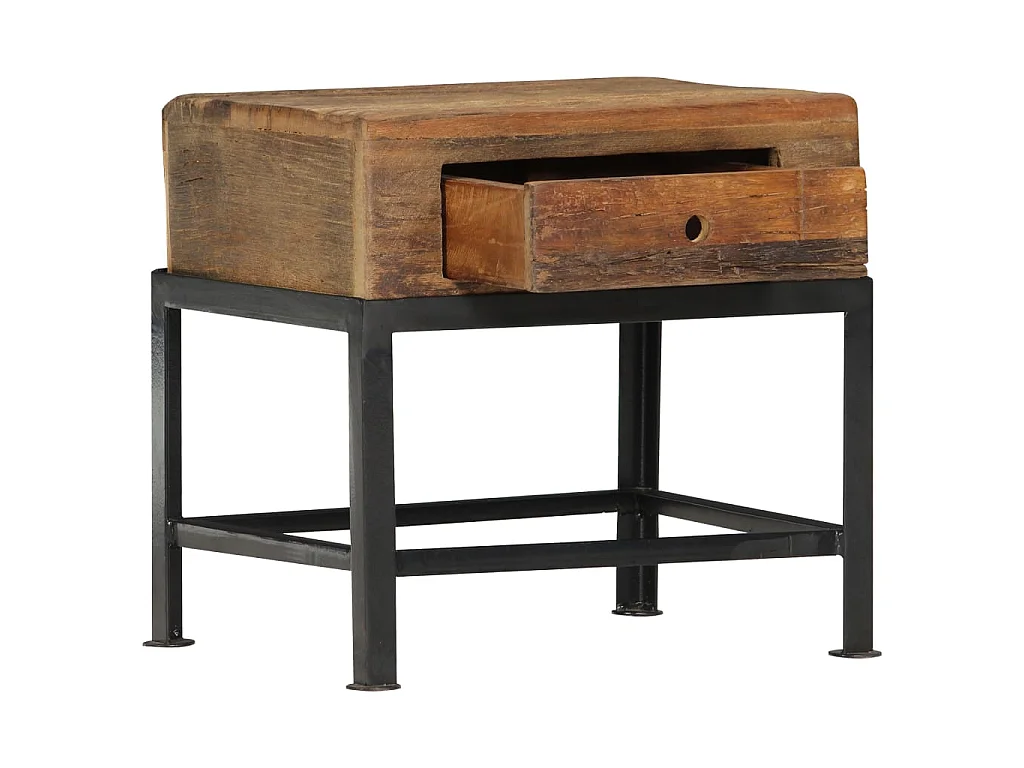Table de chevet 40 x 35 x 40 cm bois de récupération massif KEFWE71551