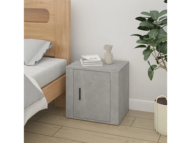 Table de chevet Gris béton 50x39x47 cm KEFWE82547