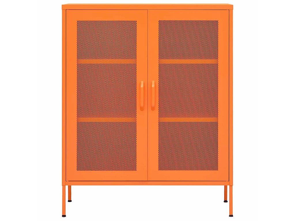 Armario de almacenamiento acero naranja 80x35x101,5 cm ES40134