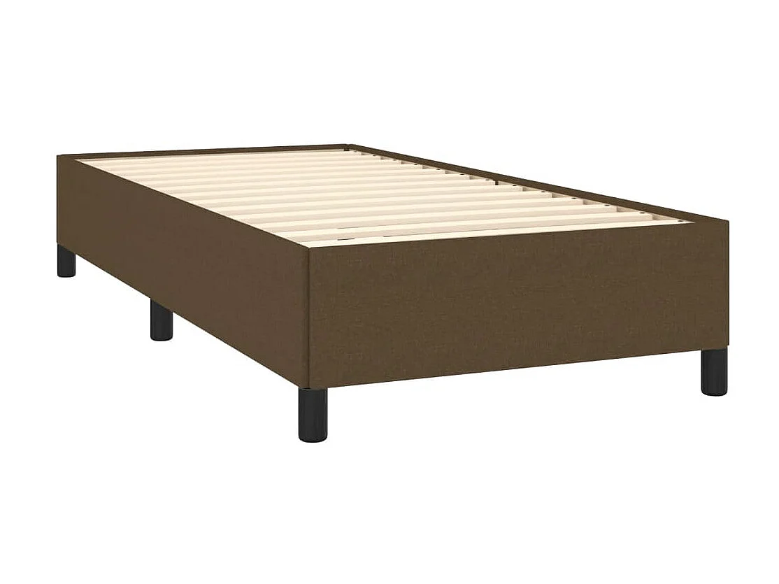 Boxspringbett mit Matratze,Bett für Schlafzimmer Dunkelbraun 90x200 cm Stoff -CFW25346