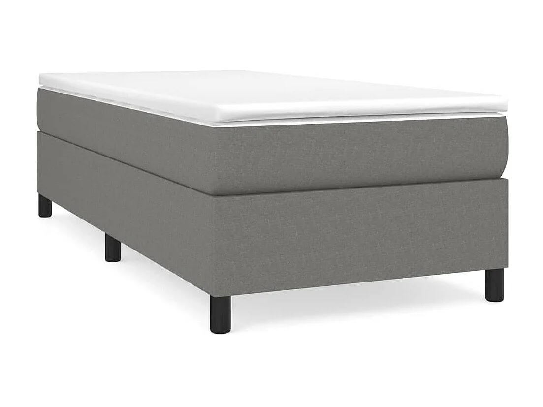 Conjunto Boxspring - 90x190 cm + Somieres + colchón tela gris oscuro ES35440