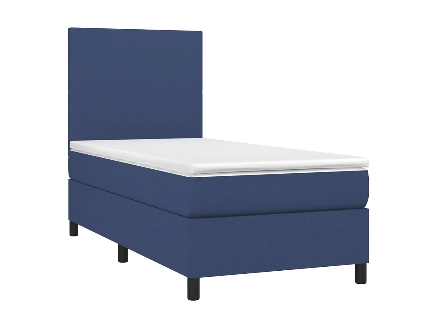 LED-Boxspringbett mit Matratze,Bett für Schlafzimmer Blau 100x200 cm Stoff -CFW17494