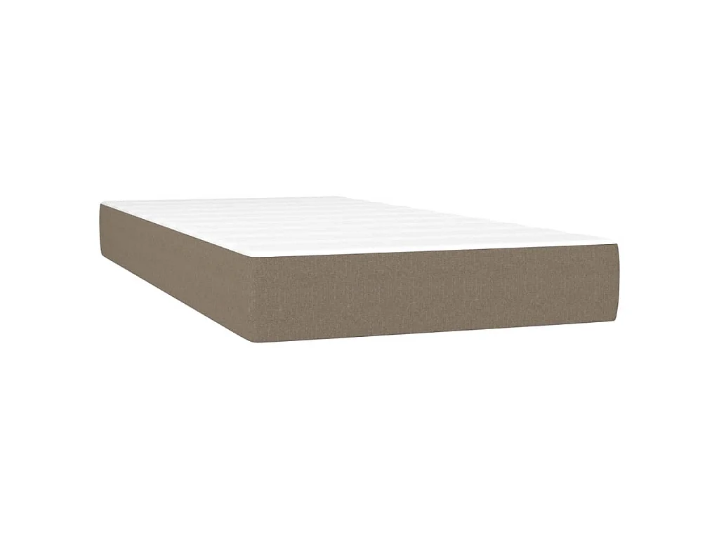Conjunto Boxspring - 90x200 cm + Somieres + colchón tela gris taupe ES39590