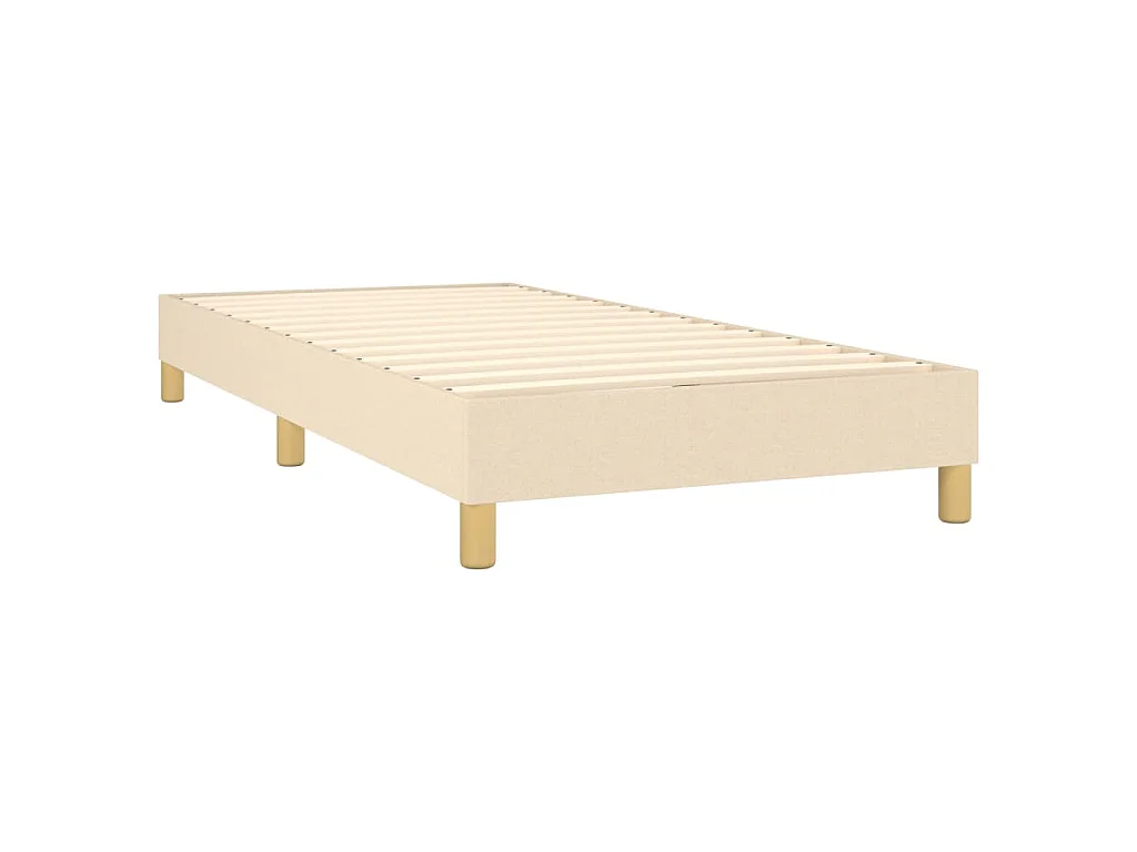 Boxspringbett mit Matratze,Bett für Schlafzimmer Creme 90x200 cm Stoff -CFW48861
