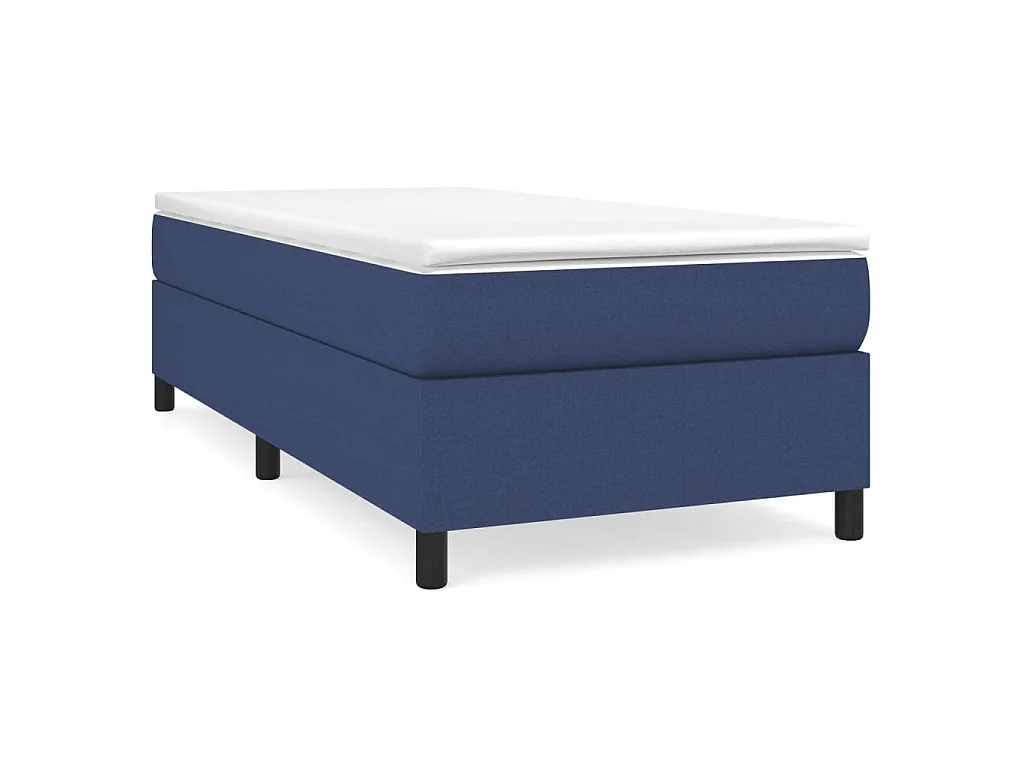 Conjunto Boxspring - 80x200 cm + Somieres + colchón tela azul ES40426