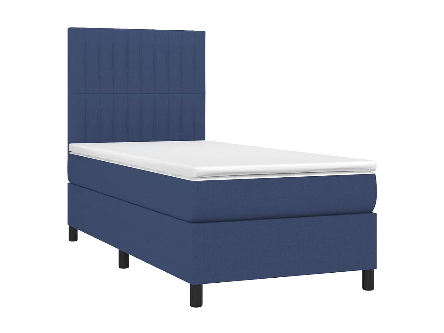 Cama continental c/ colchão e LED 90x200 cm tecido azul PT821708