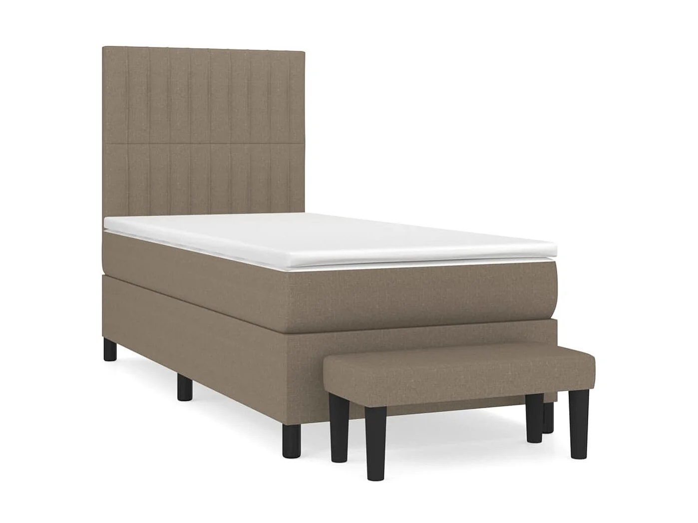Boxspringbett mit Matratze,Bett für Schlafzimmer Taupe 100x200 cm Stoff -CFW69142