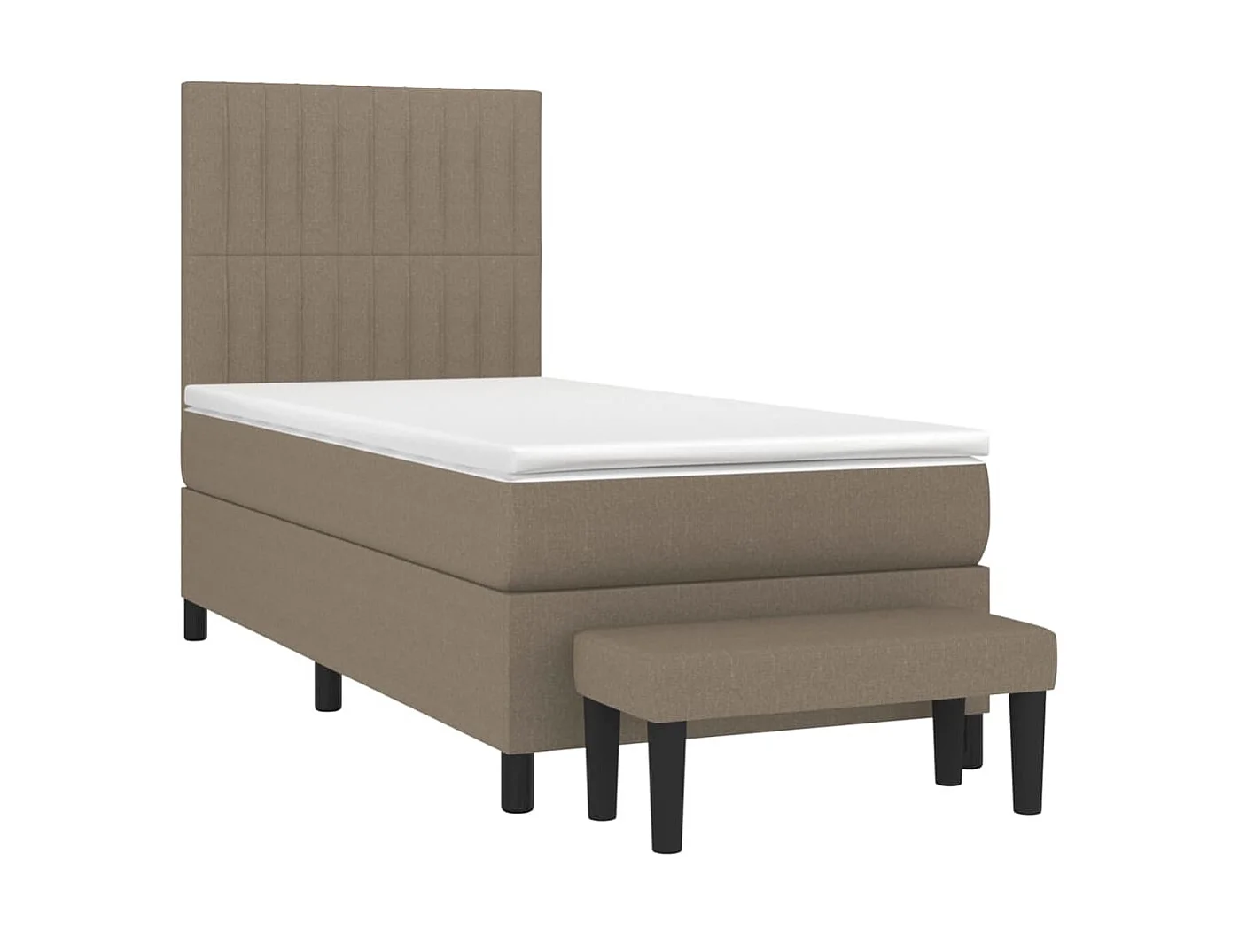 Boxspringbett mit Matratze,Bett für Schlafzimmer Taupe 100x200 cm Stoff -CFW69142