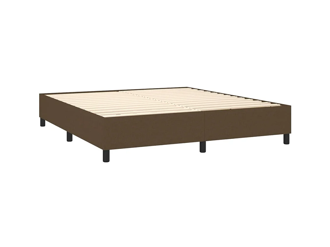 Ensemble complet boxspring - 180x200 cm + sommier tapissier + matelas Marron foncé SRGW44074