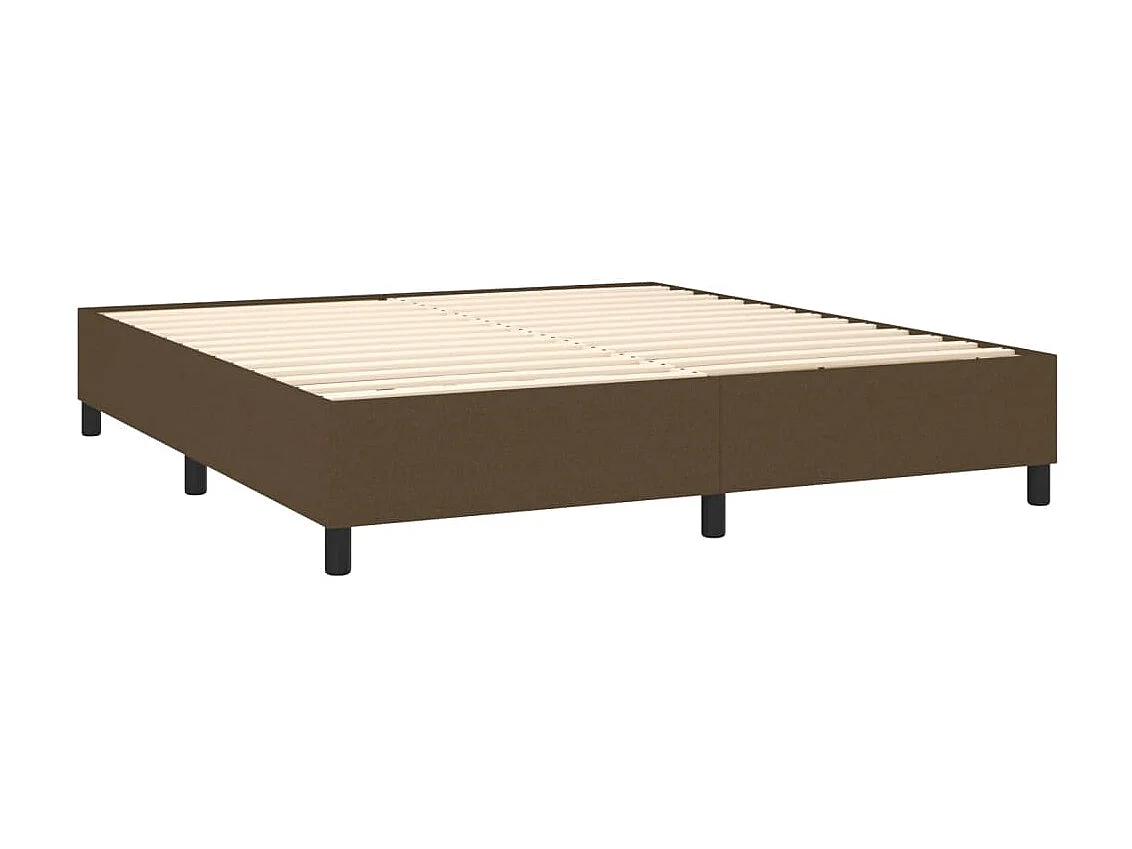 Ensemble complet boxspring - 180x200 cm + sommier tapissier + matelas Marron foncé SRGW44074