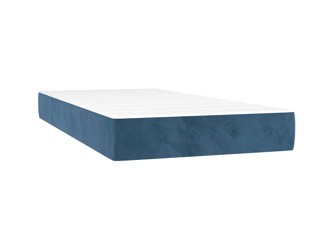 Ensemble complet boxspring - 100x200 cm + sommier tapissier + matelas Bleu foncé SRGW67283