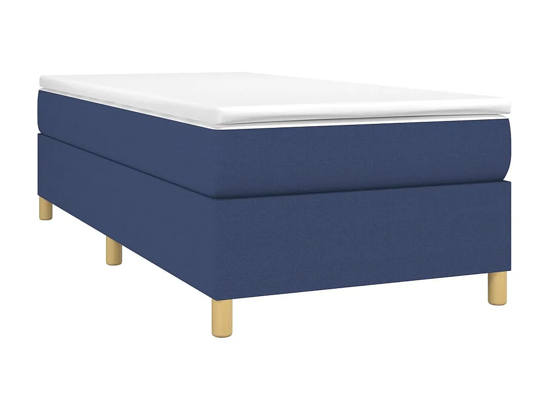 Ensemble complet boxspring - 80x200 cm + sommier tapissier + matelas Bleu Tissu SRGW45089