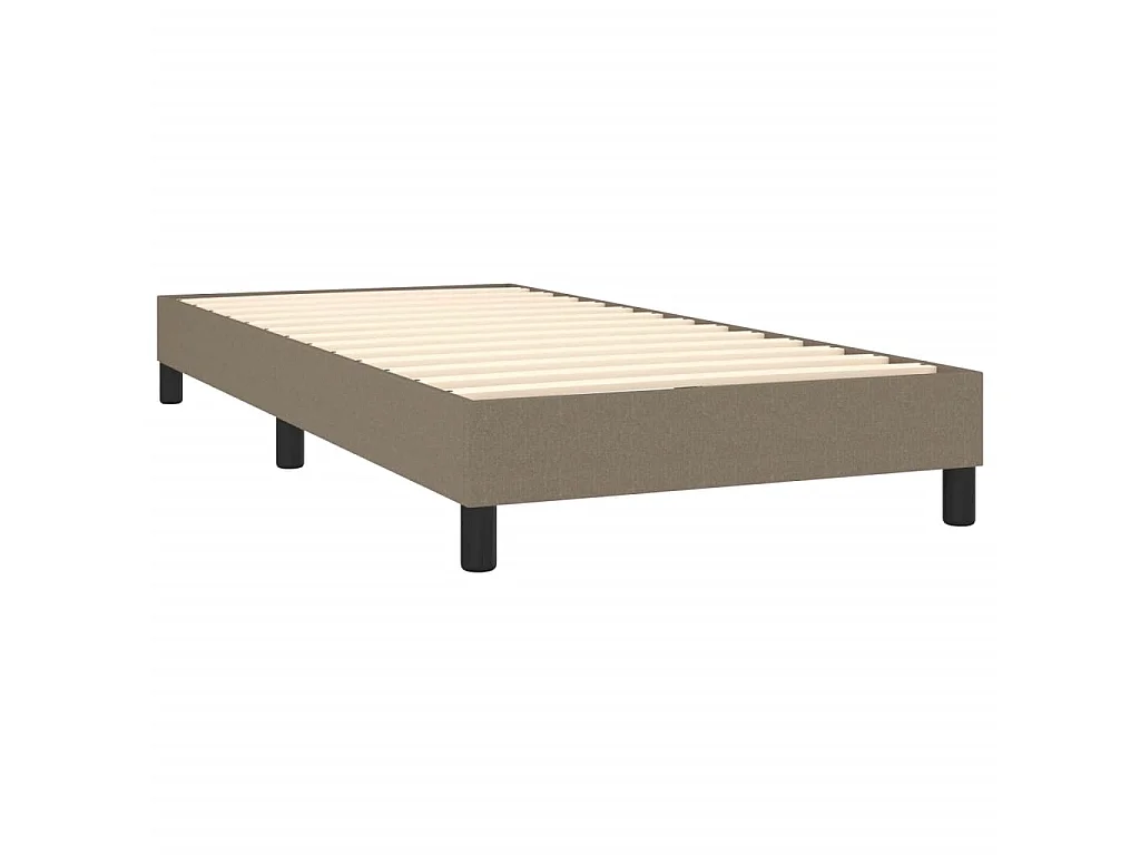 LED-Boxspringbett mit Matratze,Bett für Schlafzimmer Taupe 100x200 cm Stoff -CFW32866