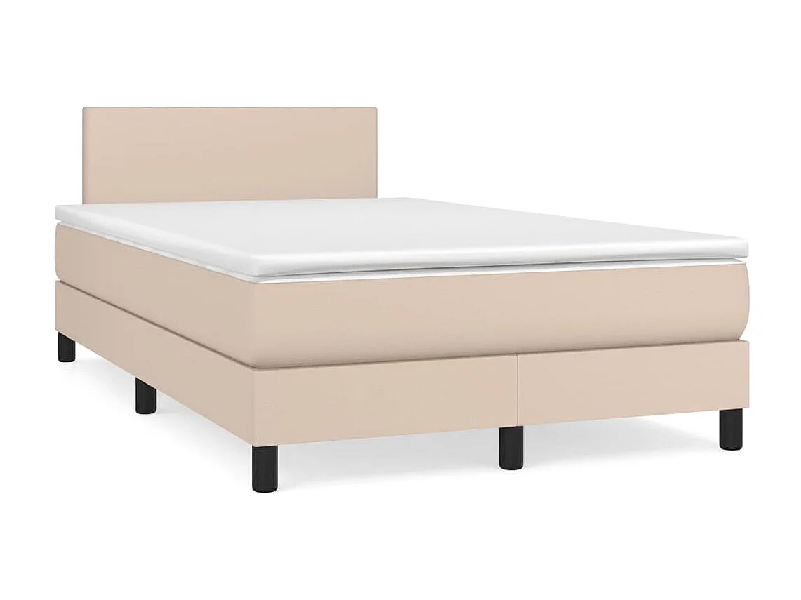 Boxspringbett + Matratze,Bett für Schlafzimmer Cappuccino-Braun 120x200cm Kunstleder -CFW57673