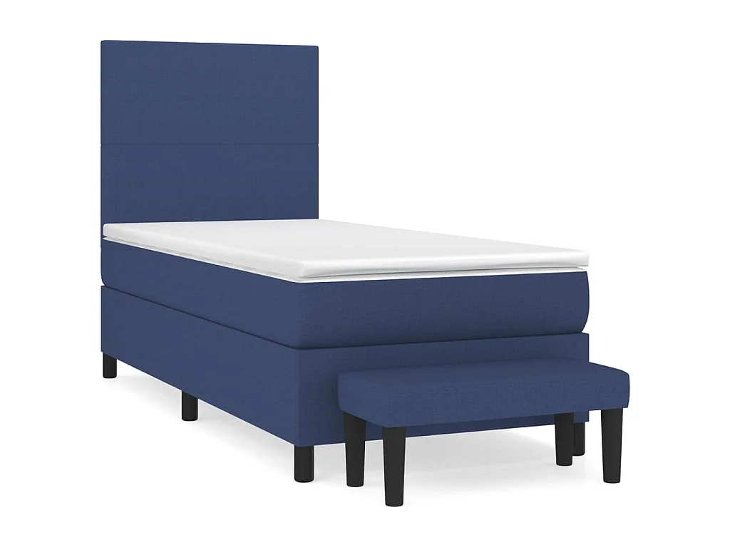Boxspringbett mit Matratze,Bett für Schlafzimmer Blau 90x200 cm Stoff -CFW50372