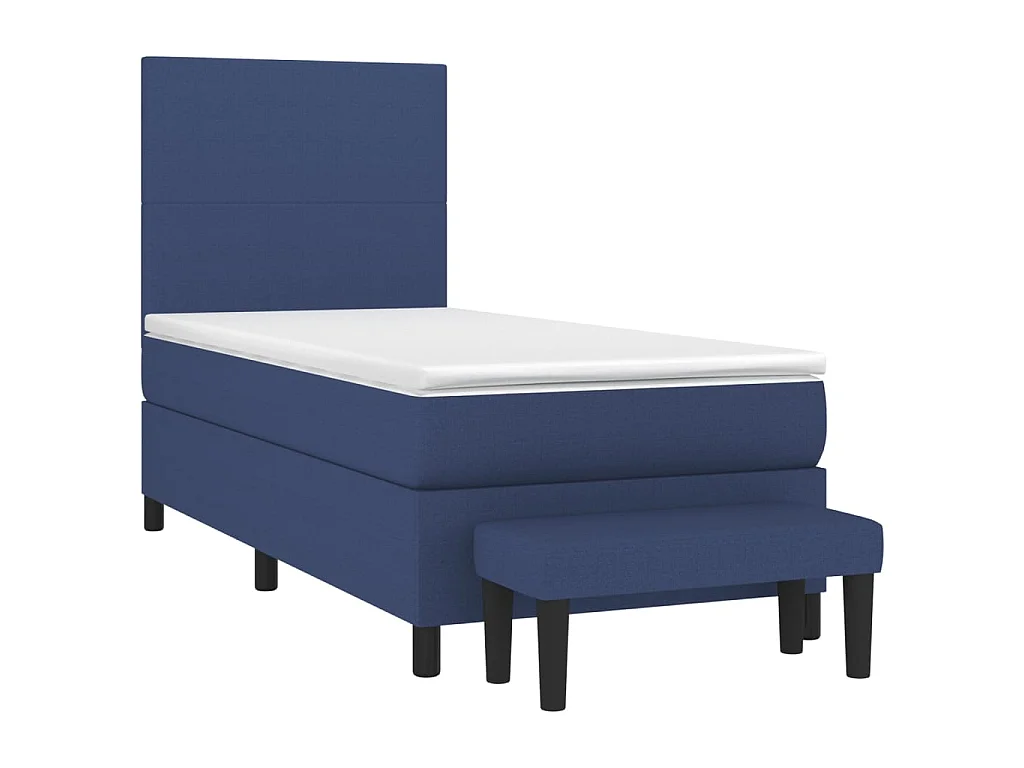 Boxspringbett mit Matratze,Bett für Schlafzimmer Blau 90x200 cm Stoff -CFW50372