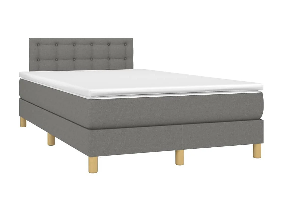 Boxspringbett mit Matratze,Bett für Schlafzimmer Dunkelgrau 120x200 cm Stoff -CFW60401