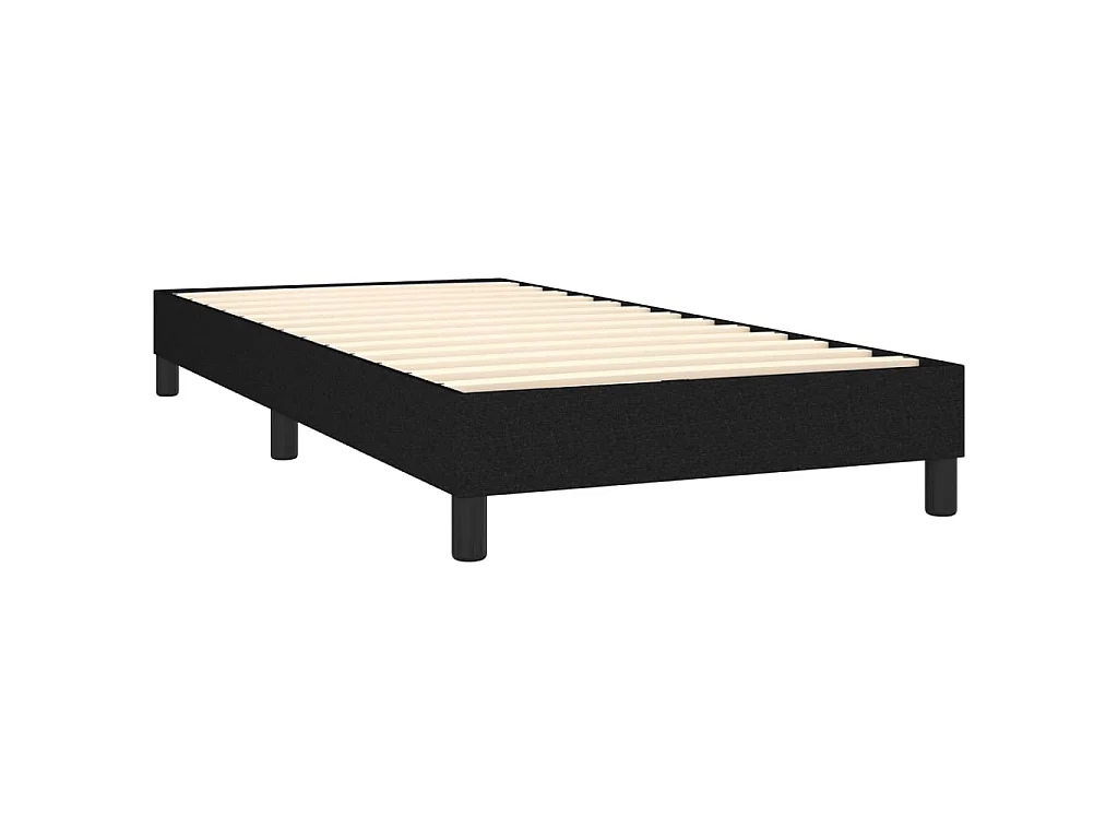 Ensemble complet boxspring - 80x200 cm + sommier tapissier + matelas Noir Tissu SRGW65295