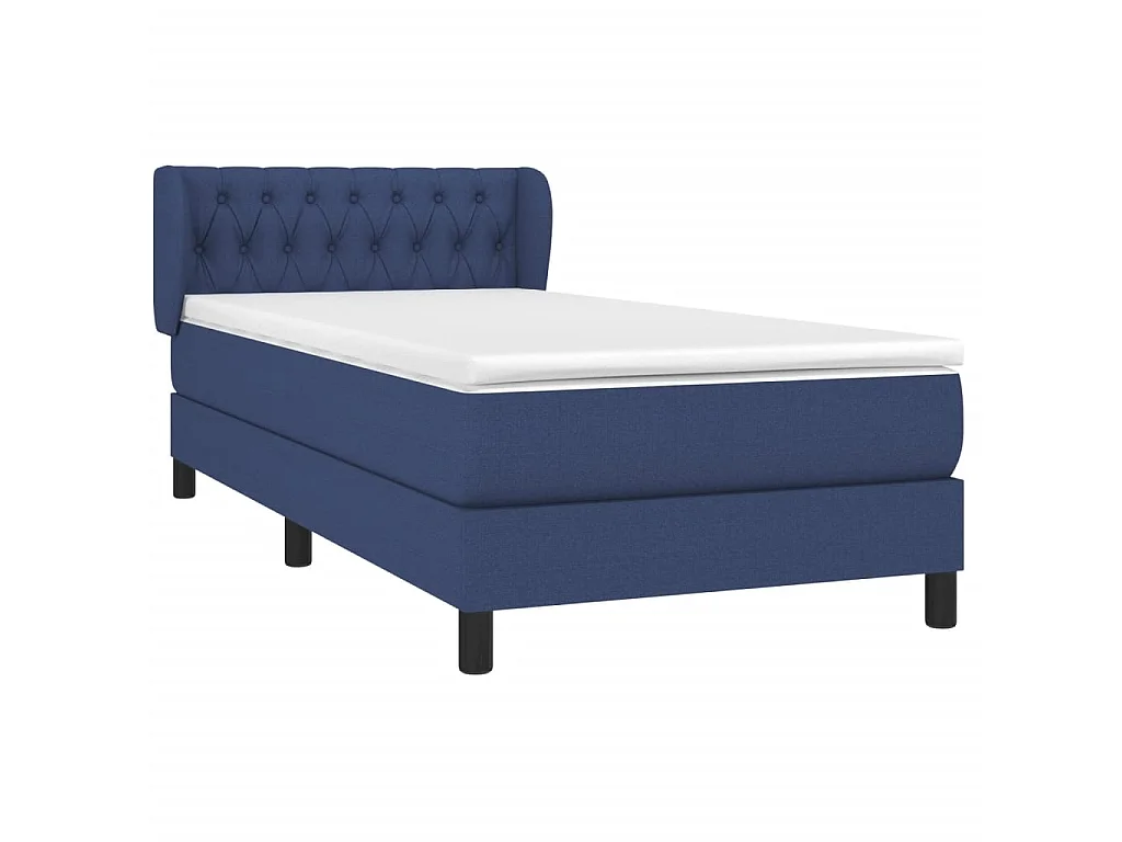 Boxspringbett mit Matratze,Bett für Schlafzimmer Blau 90x200 cm Stoff -CFW78678