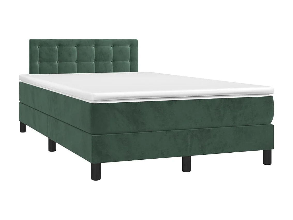 Boxspringbett mit Matratze,Bett für Schlafzimmer Dunkelgrün 120x200 cm Samt -CFW68551