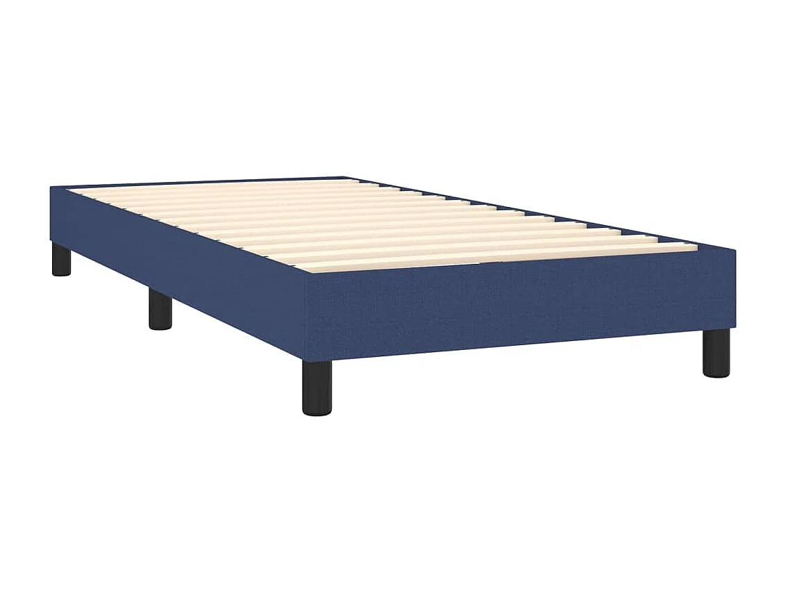 Ensemble complet boxspring - 80x200 cm + sommier tapissier + matelas Bleu Tissu SRGW35236