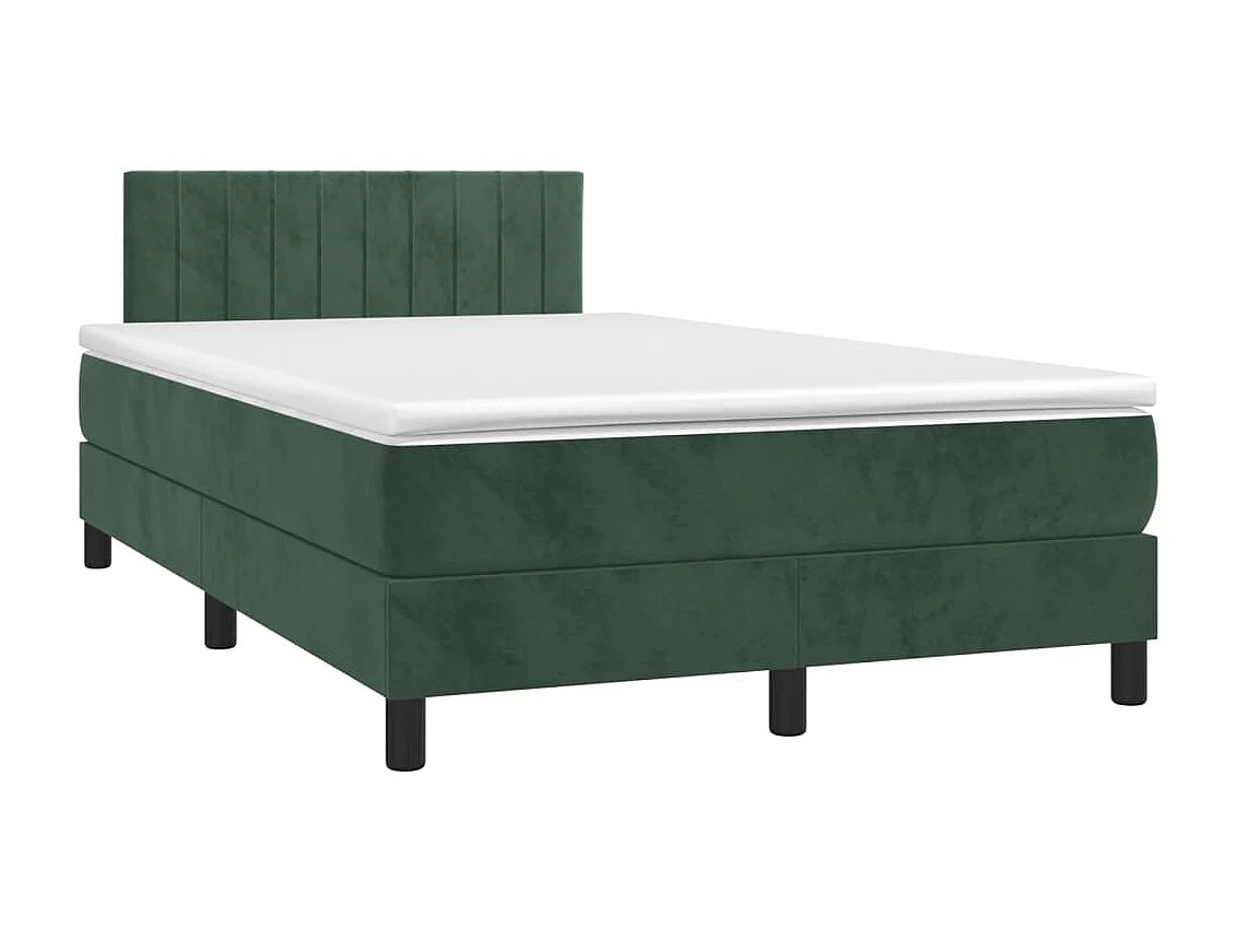 Boxspringbett mit Matratze,Bett für Schlafzimmer Dunkelgrün 120x200 cm Samt -CFW58285