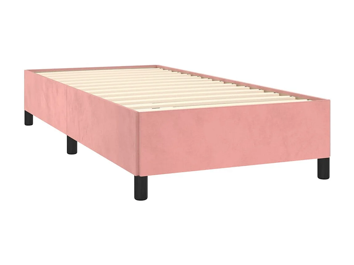 Boxspringbett mit Matratze,Bett für Schlafzimmer Rosa 90x200 cm Samt -CFW75239
