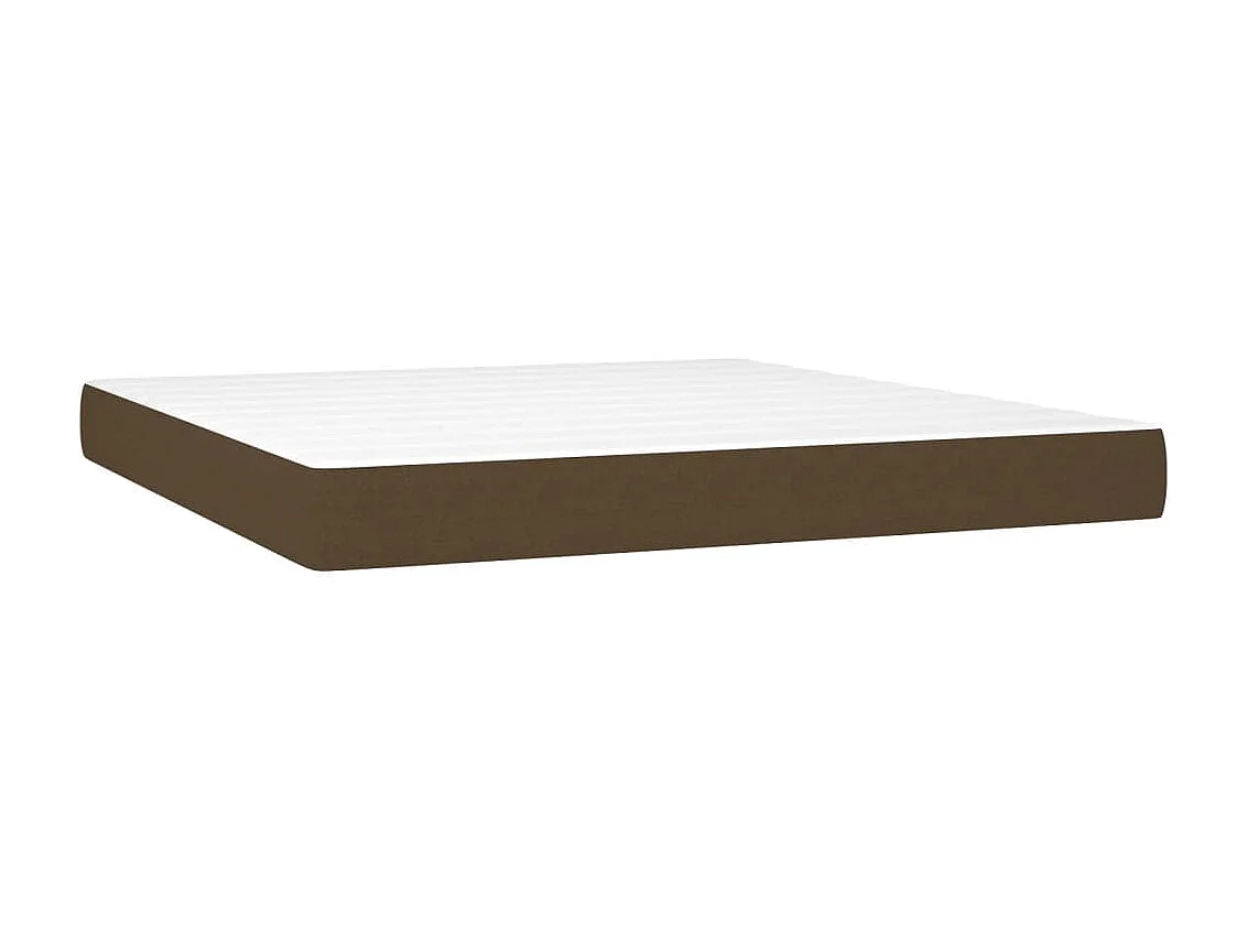 Ensemble complet boxspring - 180x200 cm + sommier tapissier + matelas Marron foncé SRGW62272