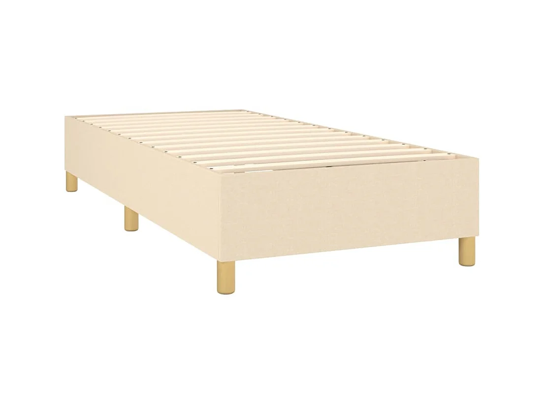 LED-Boxspringbett mit Matratze,Bett für Schlafzimmer Creme 90x200 cm Stoff -CFW90465