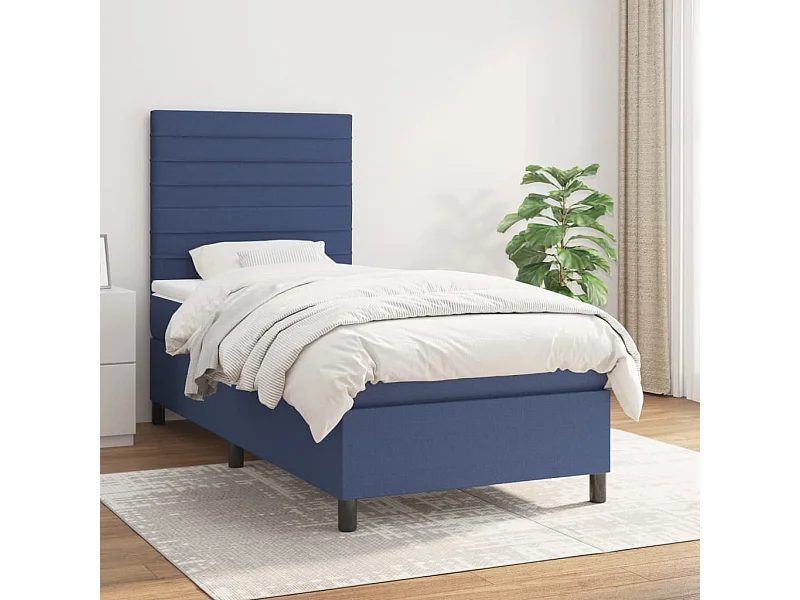 Boxspringbett mit Matratze,Bett für Schlafzimmer Blau 80x200 cm Stoff -CFW79297