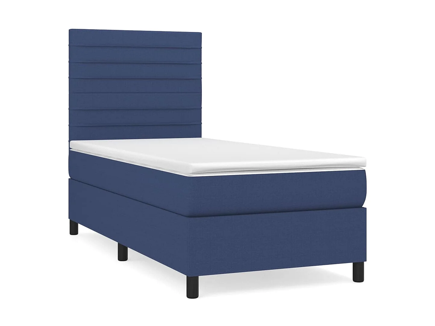 Cama continental com molas+ colchão 80x200 cm tecido azul PT904305